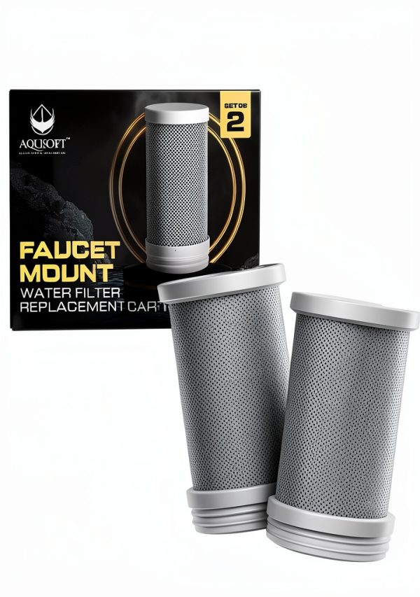 AQUSOFT Carbon Fiber Faucet Water Filter Replacement-0