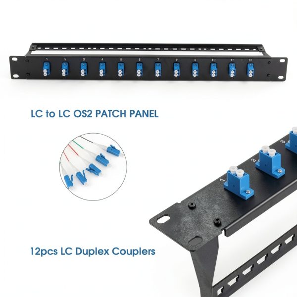 Fyboptwu LC Fiber Patch Panel 48 Core LC OM3 1 Pack-2