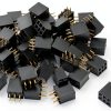 Pin Header uxcell 2.54mm Black Plastic Metal-0