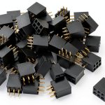 Pin Header uxcell 2.54mm Black Plastic Metal-0
