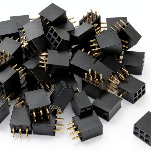 Pin Header uxcell 2.54mm Black Plastic Metal-0
