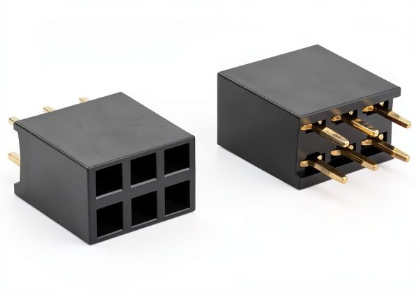 Pin Header uxcell 2.54mm Black Plastic Metal-1