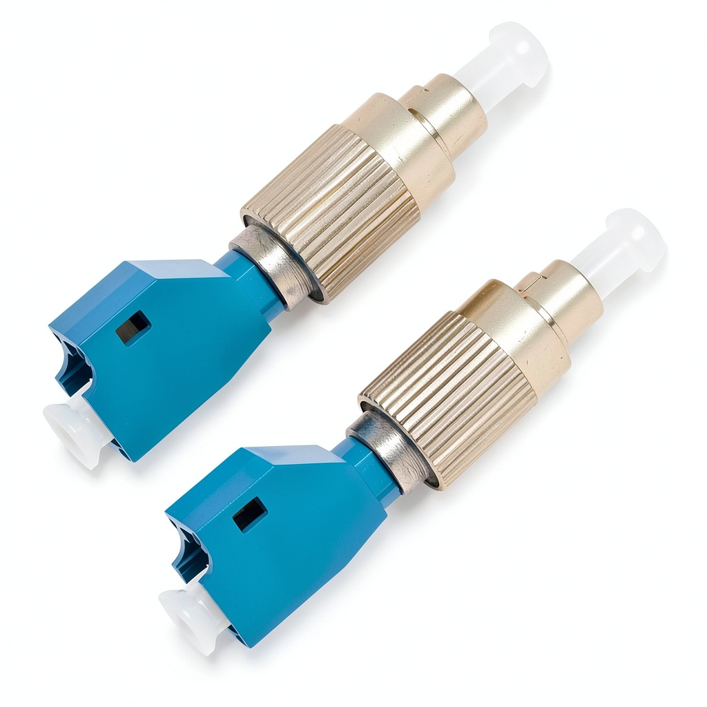 JOVXIAZ fiber optic connector installed in a patch panel