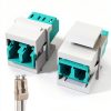 LC to LC Fiber Keystone Jack Coupler Reusable 2 Pack Model-5