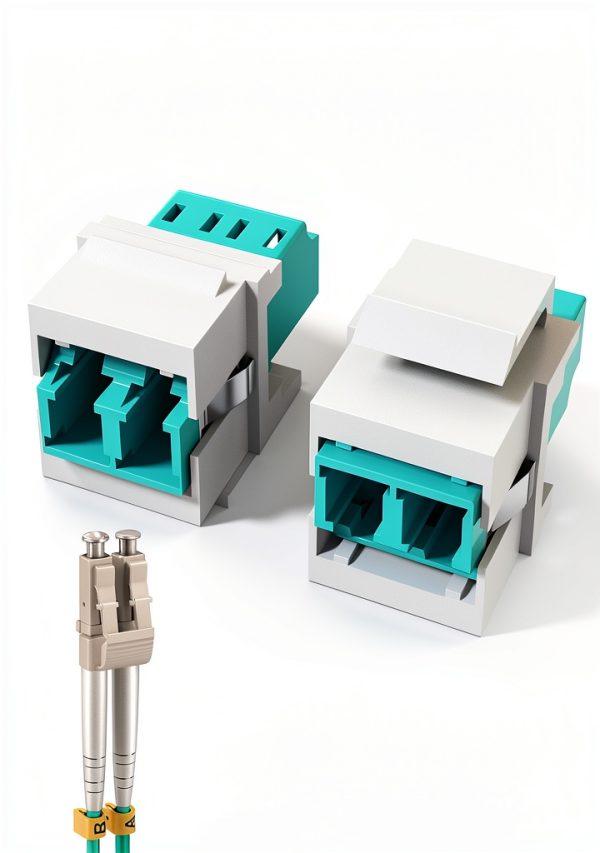 LC to LC Fiber Keystone Jack Coupler Reusable 2 Pack Model-5