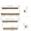 DIYhz 2x40 80P Male Female Pin Header 2.54mm Plastic Metal Black Gold-1