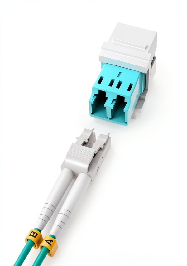 LC to LC Fiber Keystone Jack Coupler Reusable 2 Pack Model-3