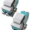 LC to LC Fiber Keystone Jack Coupler Reusable 2 Pack Model-0