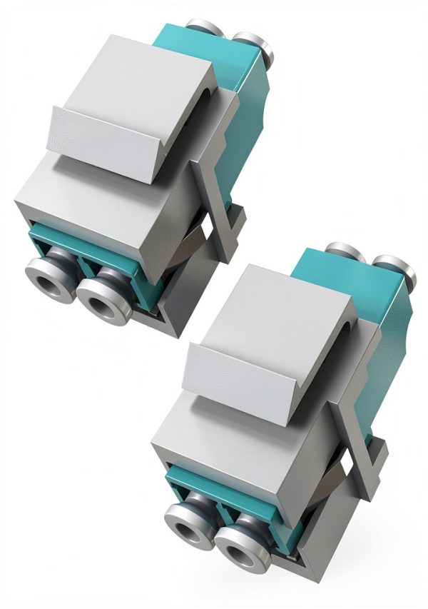 LC to LC Fiber Keystone Jack Coupler Reusable 2 Pack Model-0
